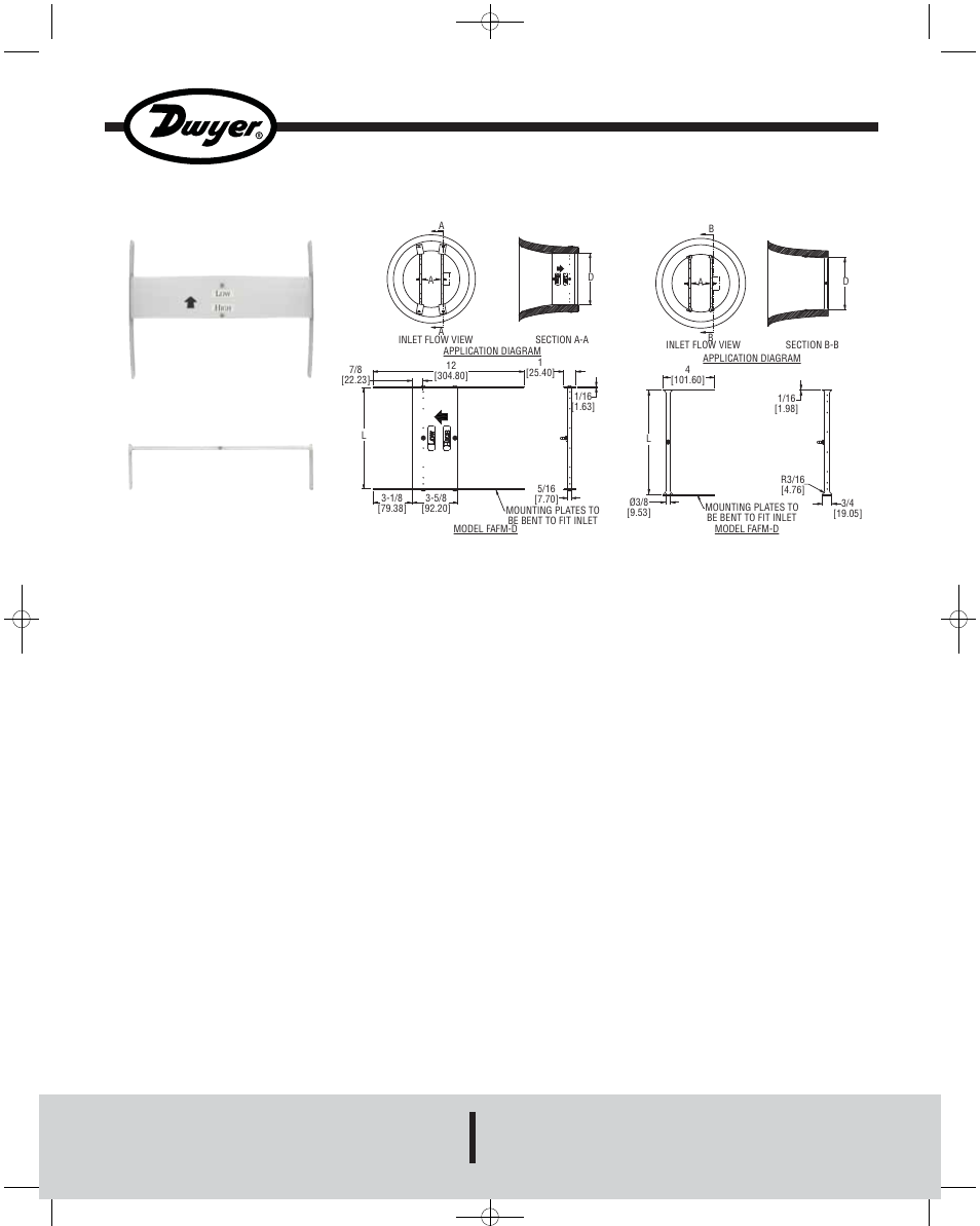 Dwyer FAFM User Manual | 2 pages