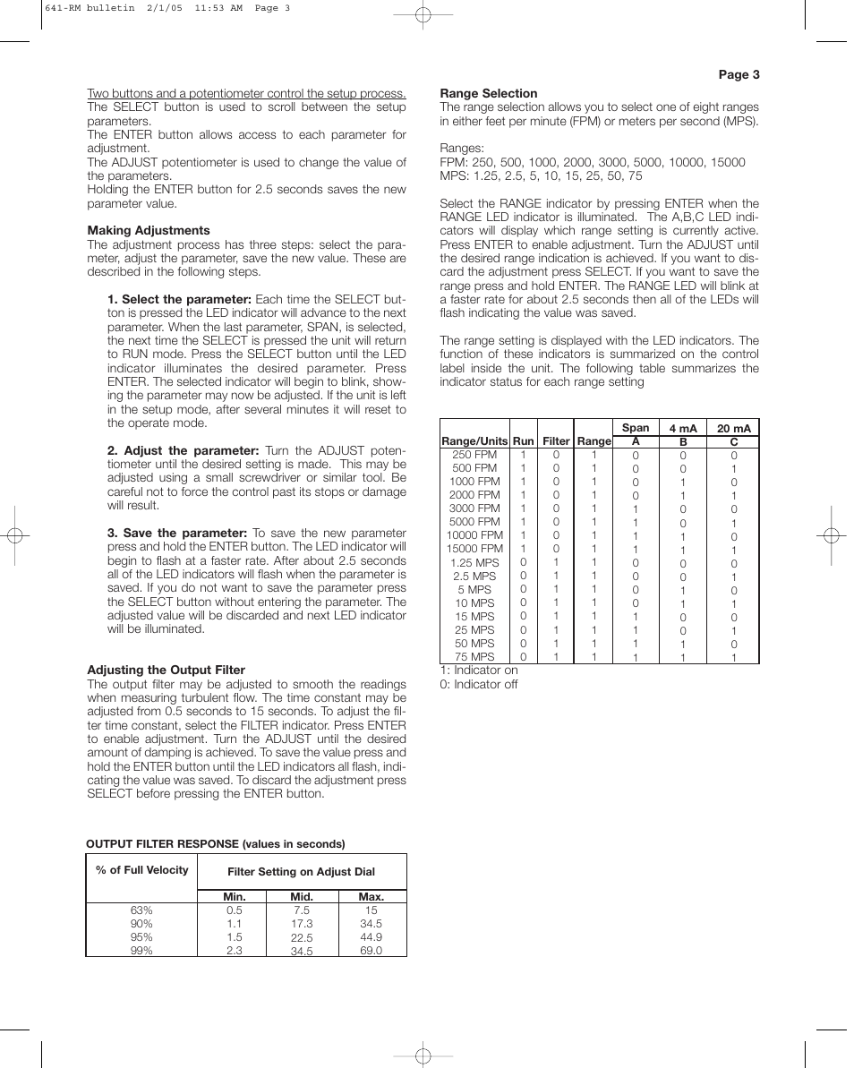 Dwyer 641RM User Manual | Page 3 / 4