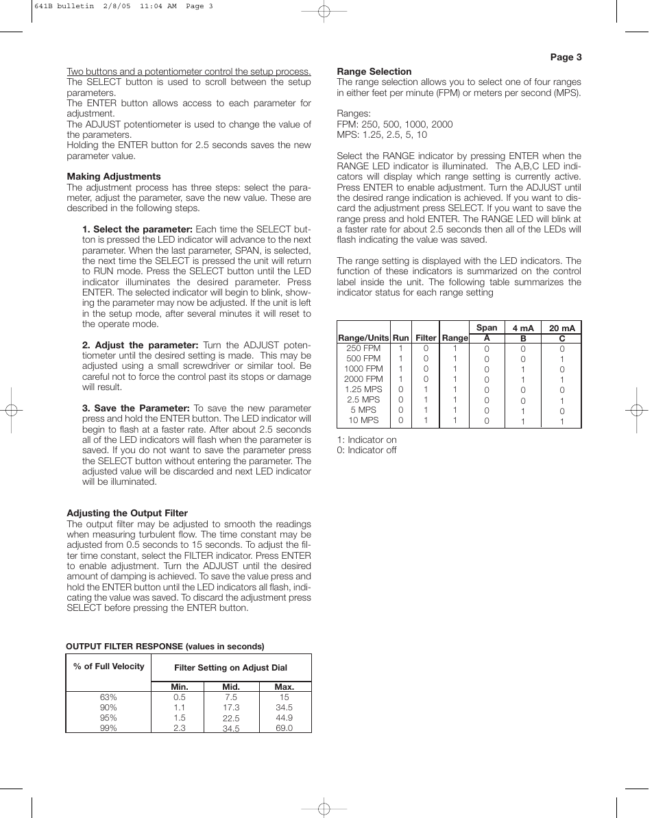 Dwyer 641B User Manual | Page 3 / 4