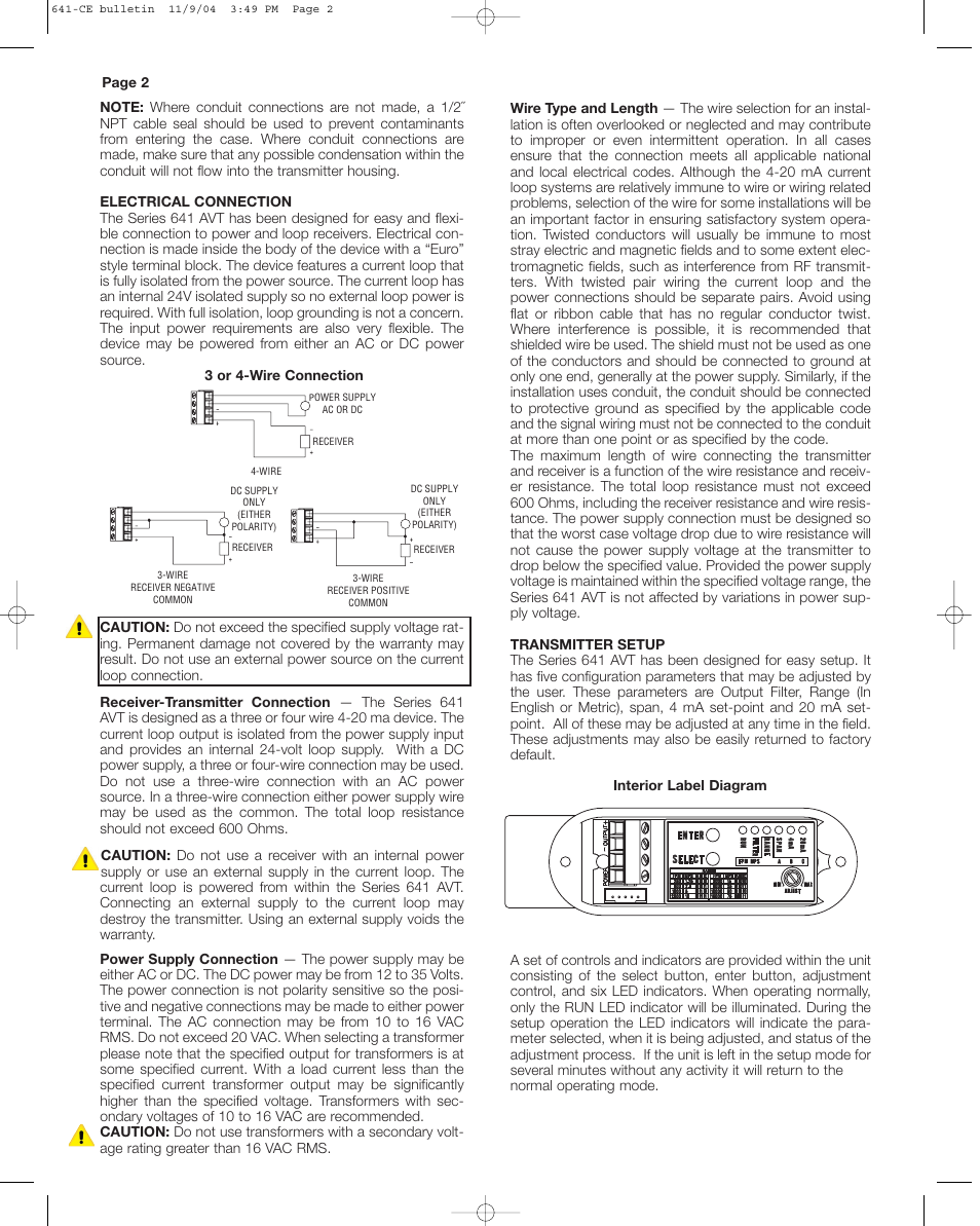 Dwyer 641 User Manual | Page 2 / 4