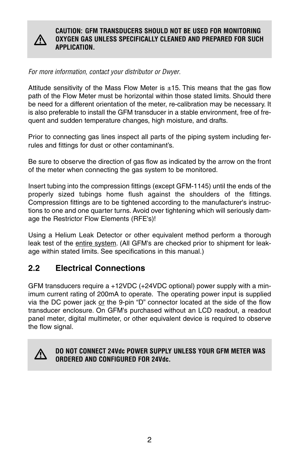 Dwyer GFM User Manual | Page 6 / 32