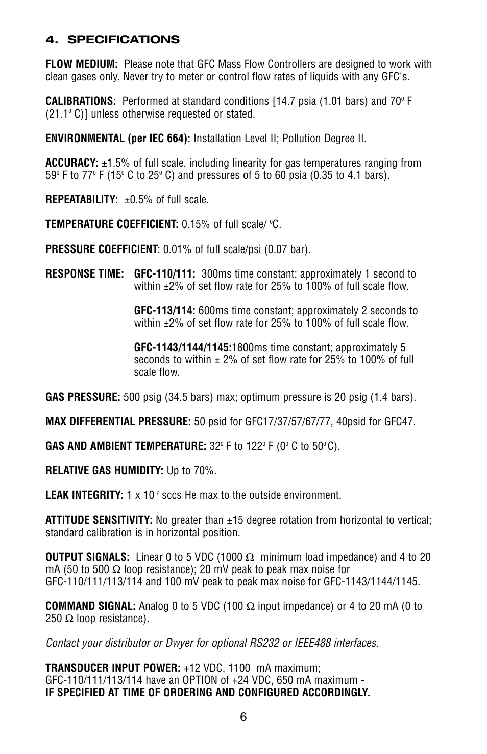 Dwyer GFC User Manual | Page 10 / 40