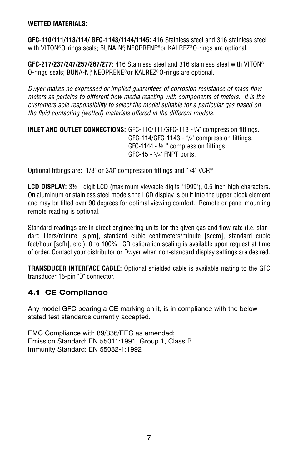 Dwyer GFC User Manual | Page 11 / 40