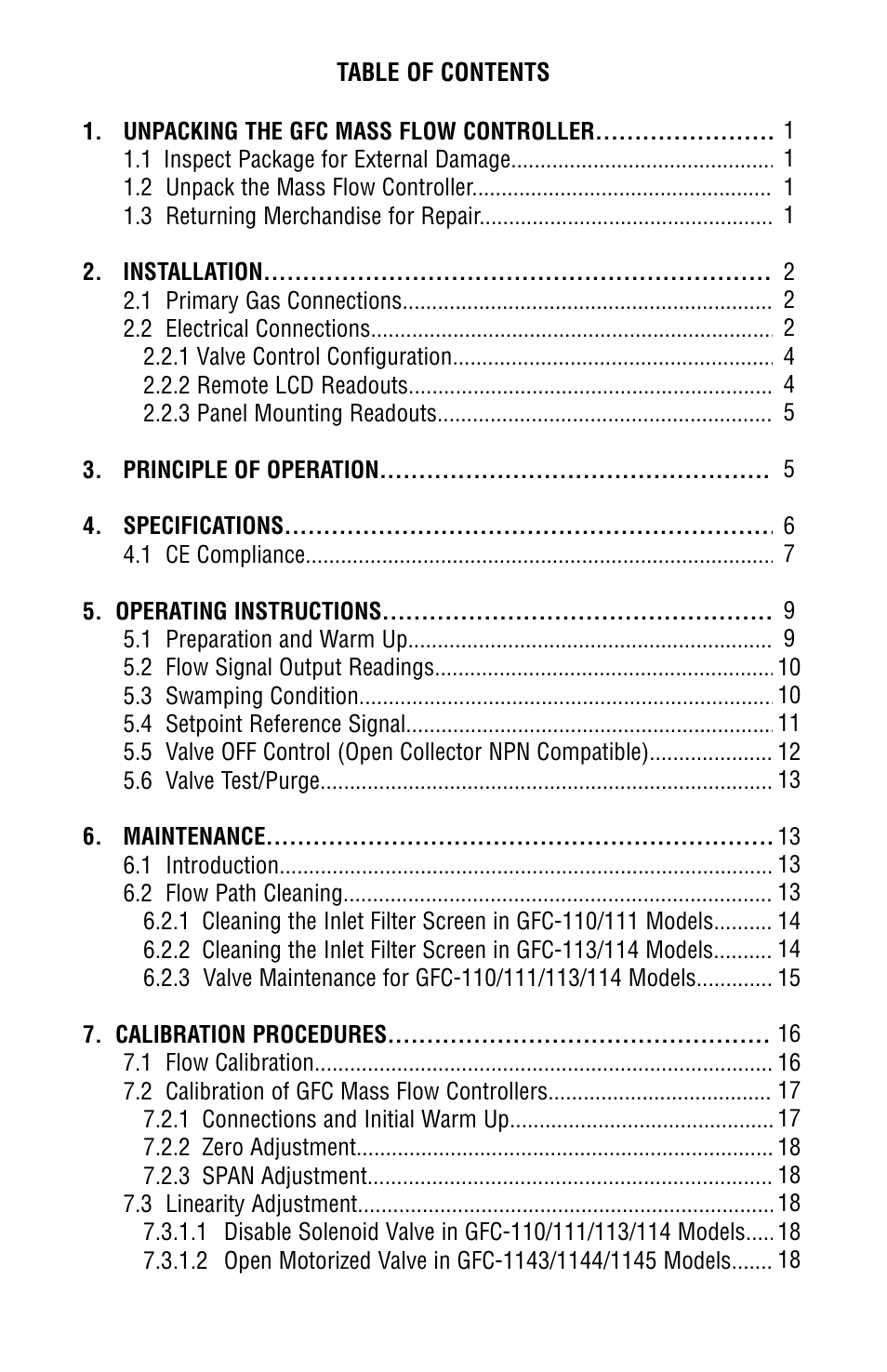 Dwyer GFC User Manual | Page 3 / 40