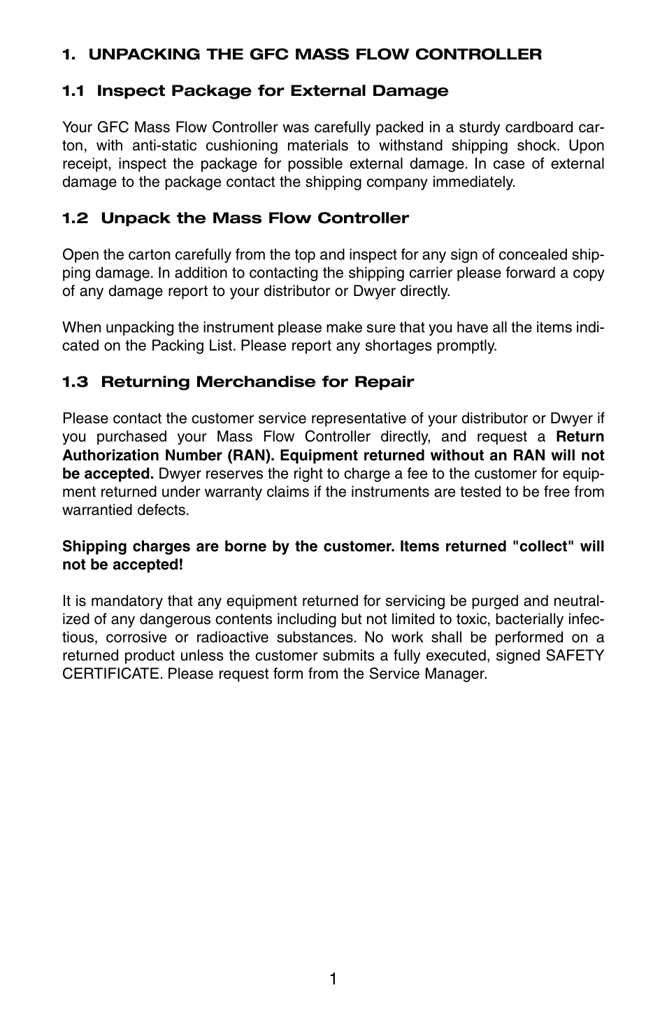 Dwyer GFC User Manual | Page 5 / 40