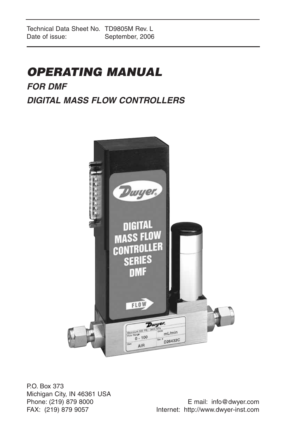 Dwyer DMF User Manual | 44 pages
