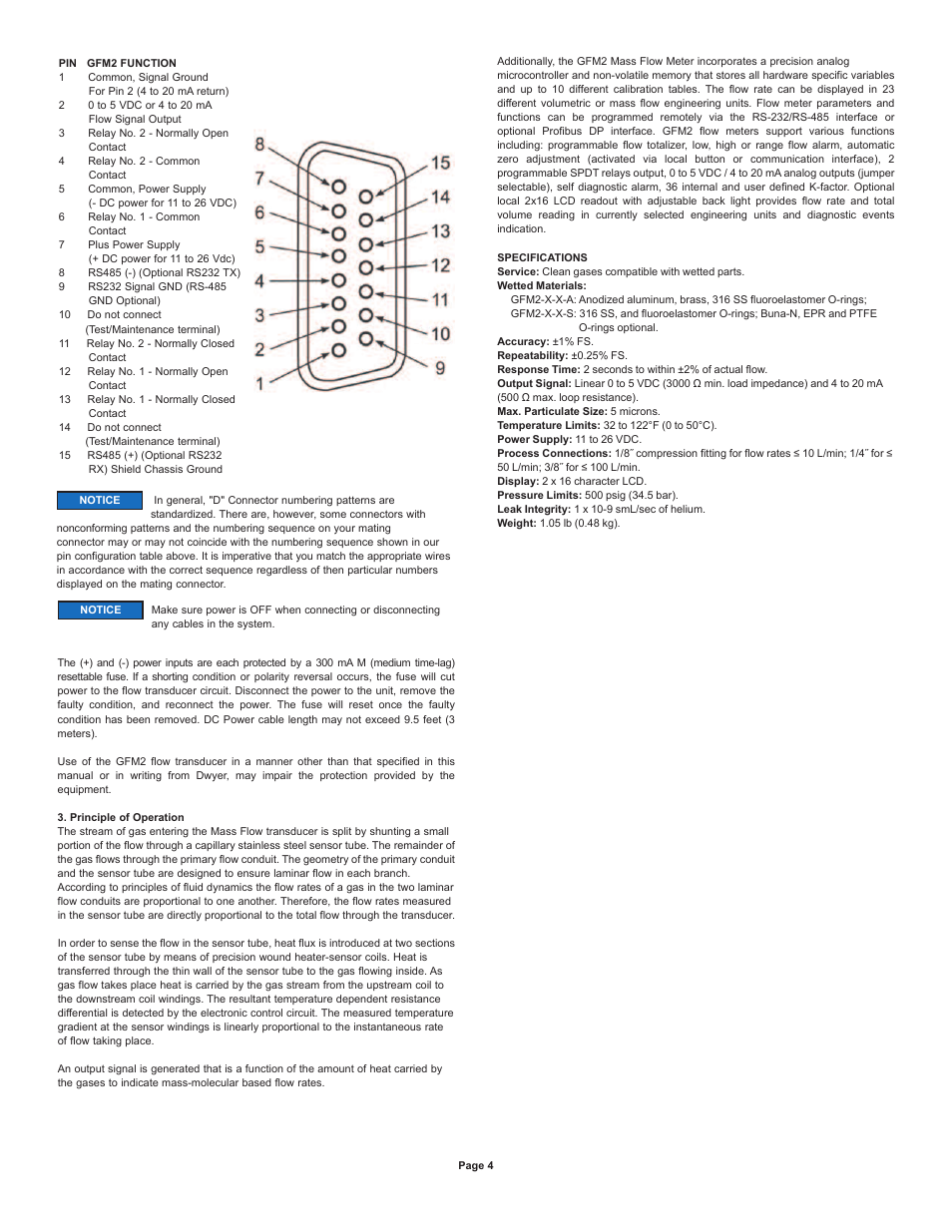 Dwyer GFM2 User Manual | Page 4 / 20