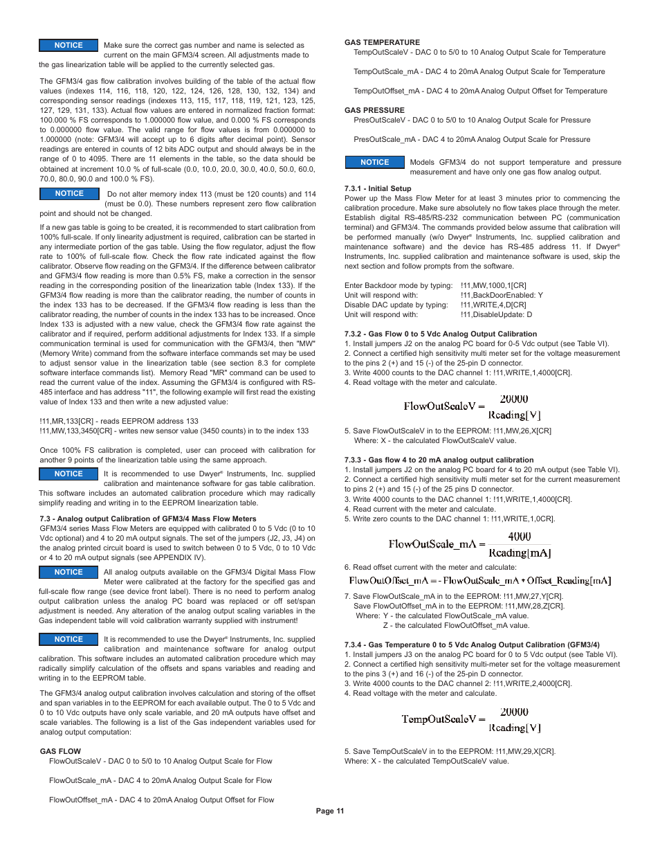 Dwyer GFM4 User Manual | Page 11 / 22