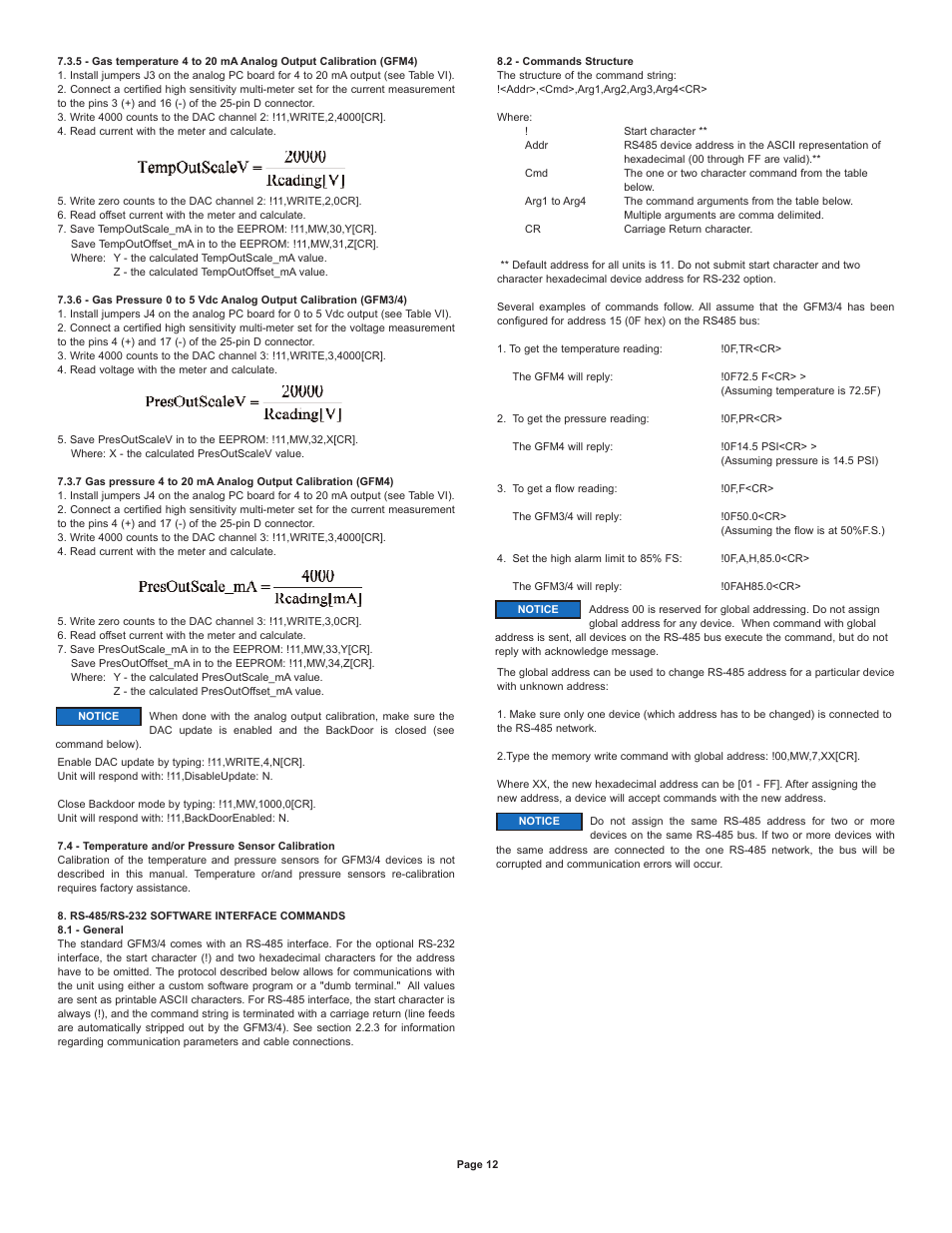 Dwyer GFM4 User Manual | Page 12 / 22