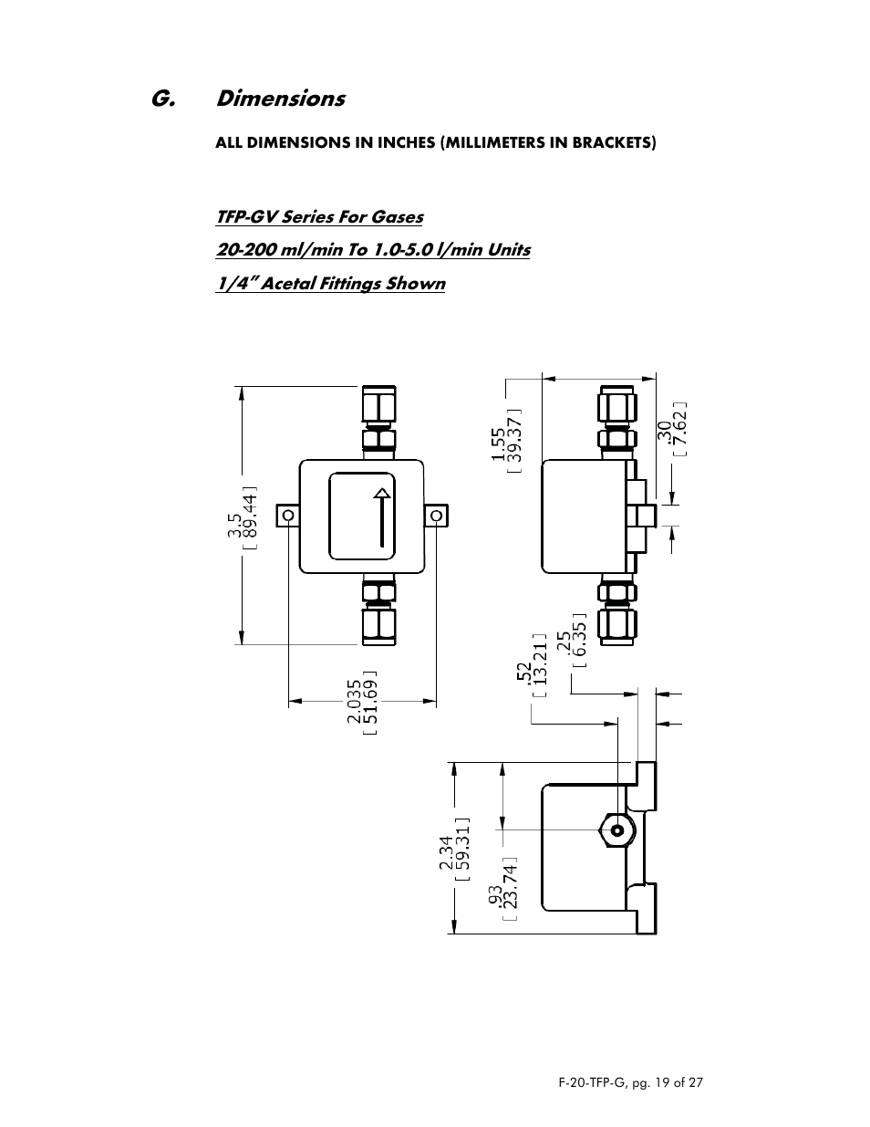 G. dimensions | Dwyer TFP-GV User Manual | Page 19 / 27
