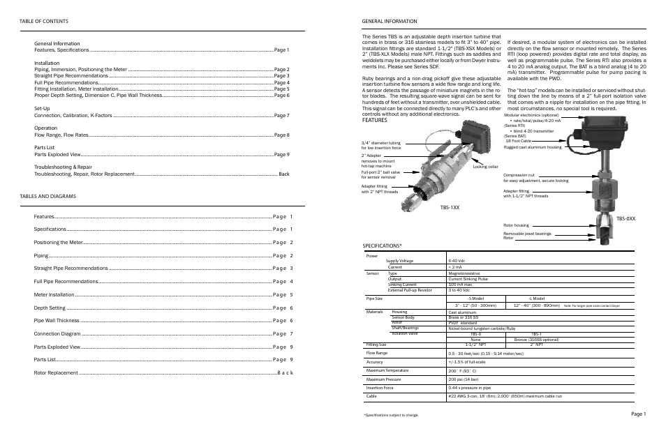Dwyer TBS User Manual | Page 2 / 7