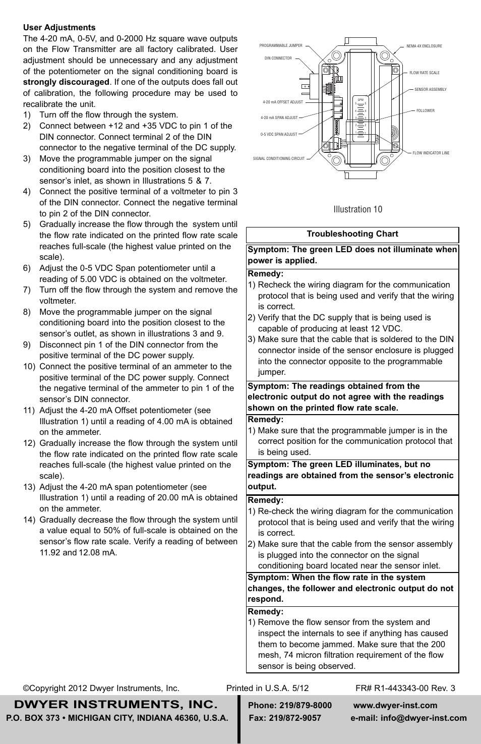 Dwyer instruments, inc, Illustration 10 | Dwyer HFT User Manual | Page 4 / 4