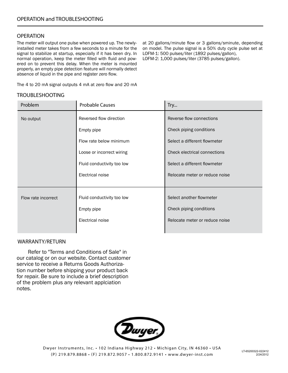 Dwyer LOFM User Manual | Page 3 / 3