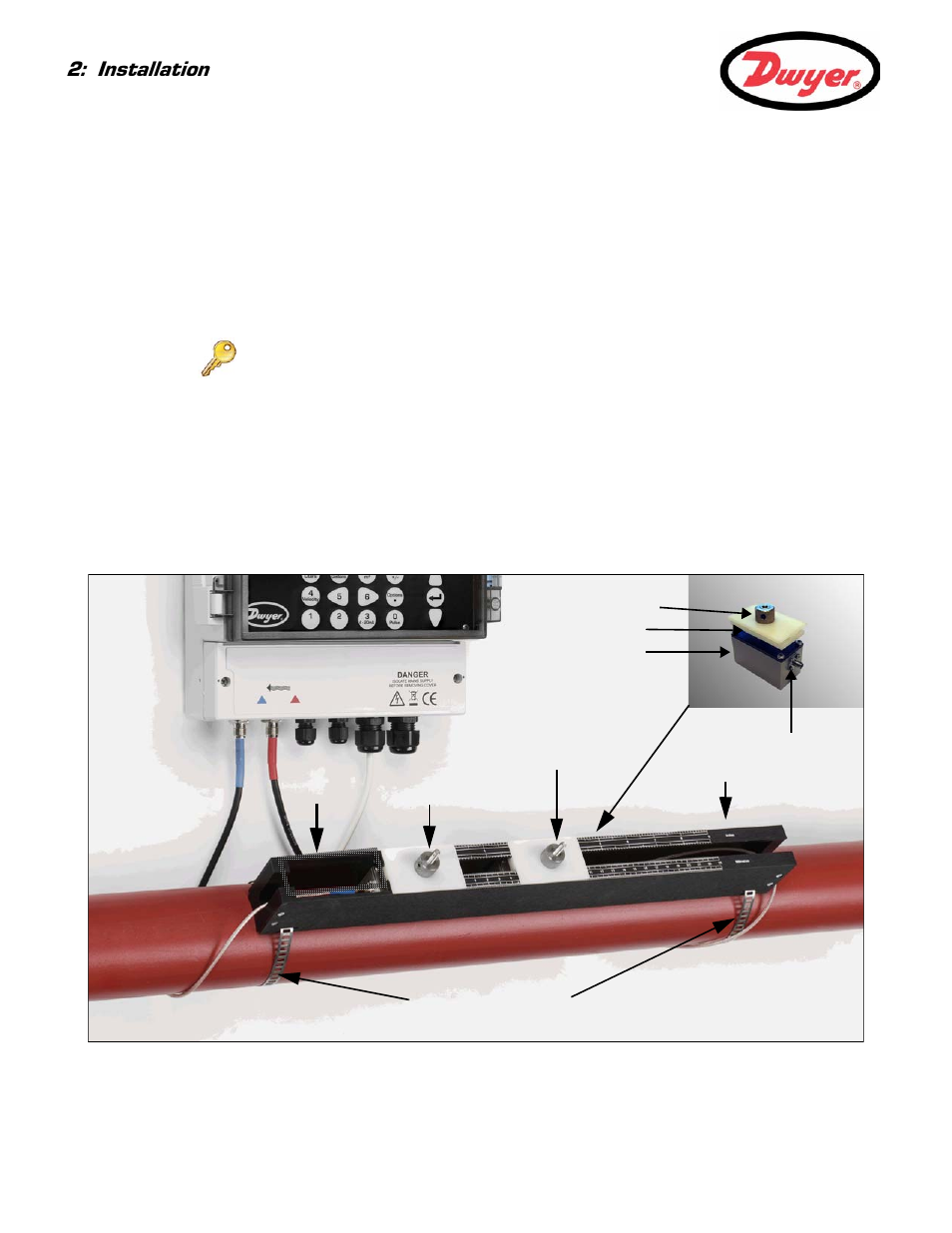 Preparation, 2 transducer attachment, Installation | Dwyer UFB User Manual | Page 14 / 48