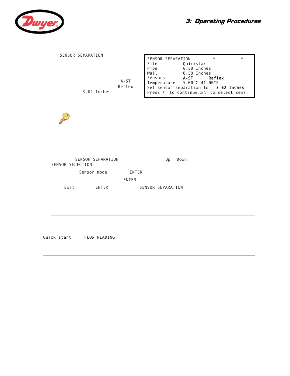 Selecting the operating mode, Password control, Attaching and connecting the transducers | Operating procedures | Dwyer UFB User Manual | Page 23 / 48