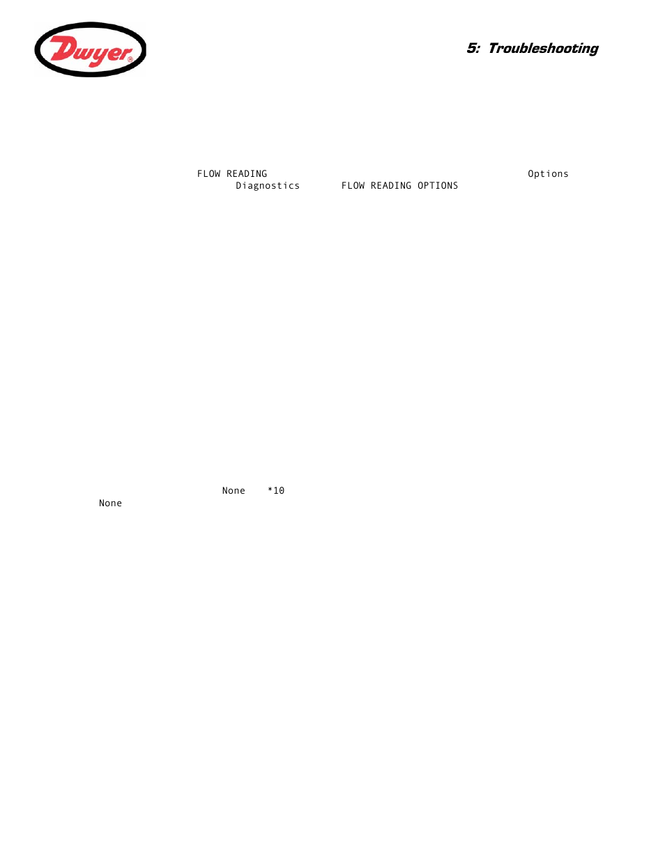 4 diagnostics display, Troubleshooting | Dwyer UFB User Manual | Page 43 / 48