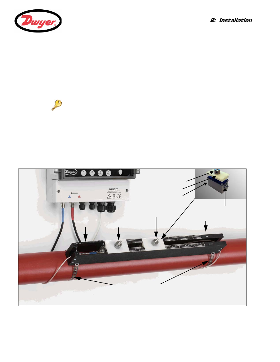 Preparation, 2 transducer attachment, Installation | Dwyer UFC User Manual | Page 15 / 56