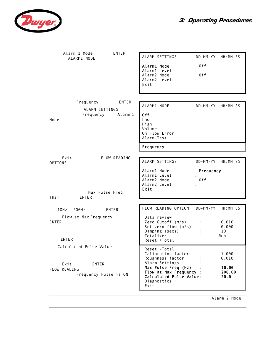 Operating procedures | Dwyer UFC User Manual | Page 39 / 56