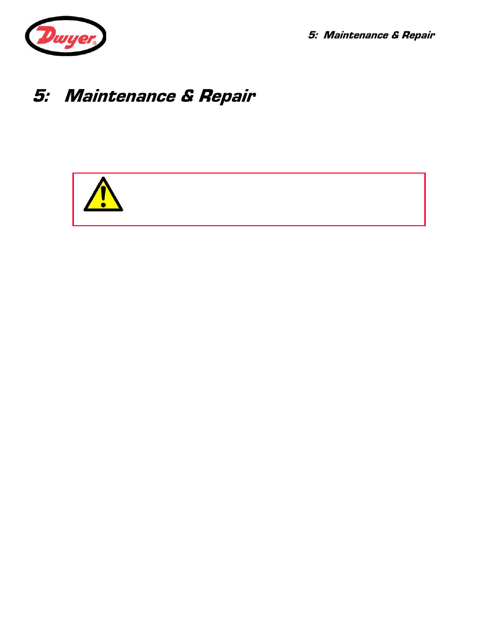 Maintenance & repair, 1 introduction, 2 general care | 3 warranty / return, 1 introduction 41 | Dwyer UFC User Manual | Page 45 / 56