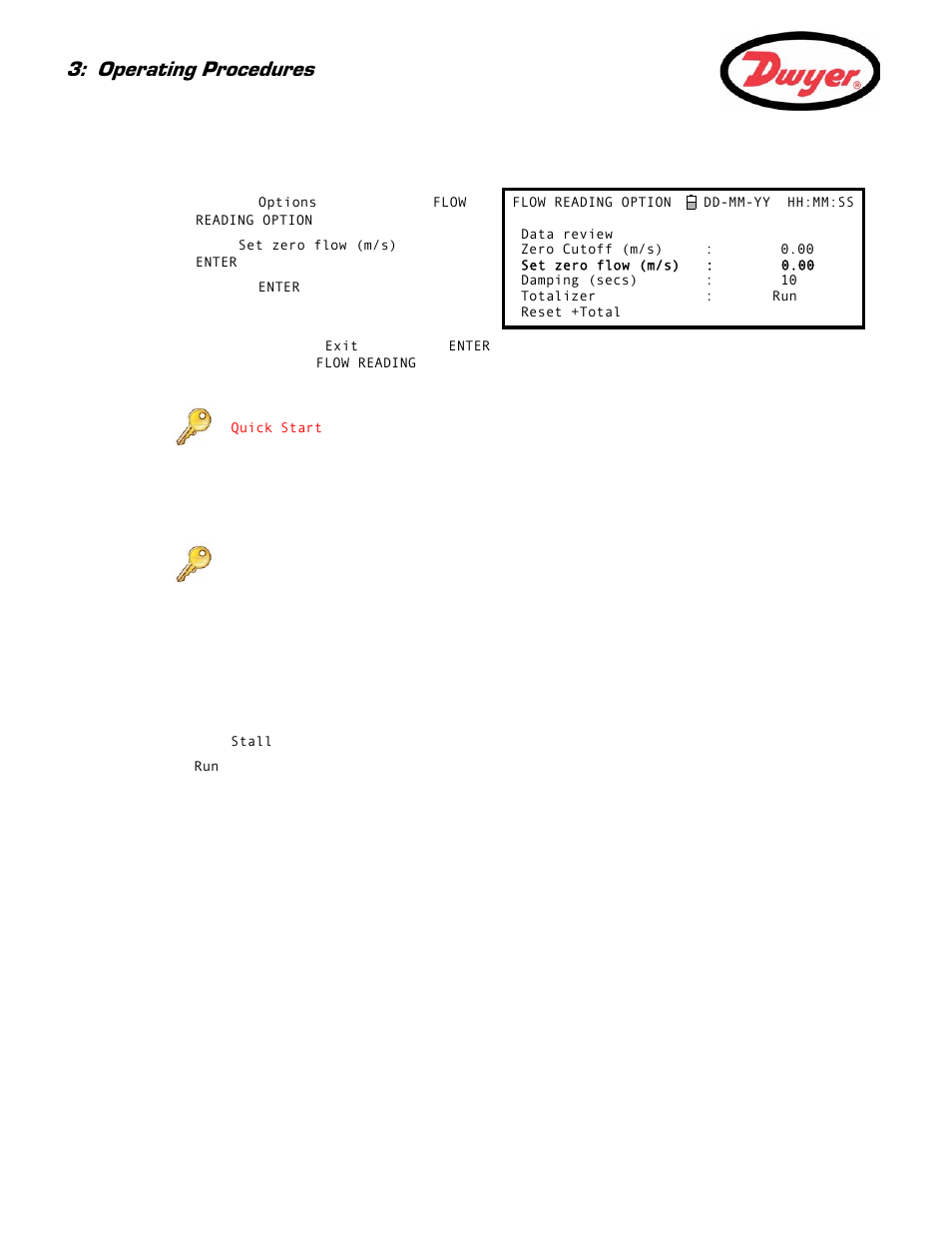 3 adjusting the calibration factor, Paragraph 3.5.3, Operating procedures | Dwyer Series PUB User Manual | Page 24 / 44
