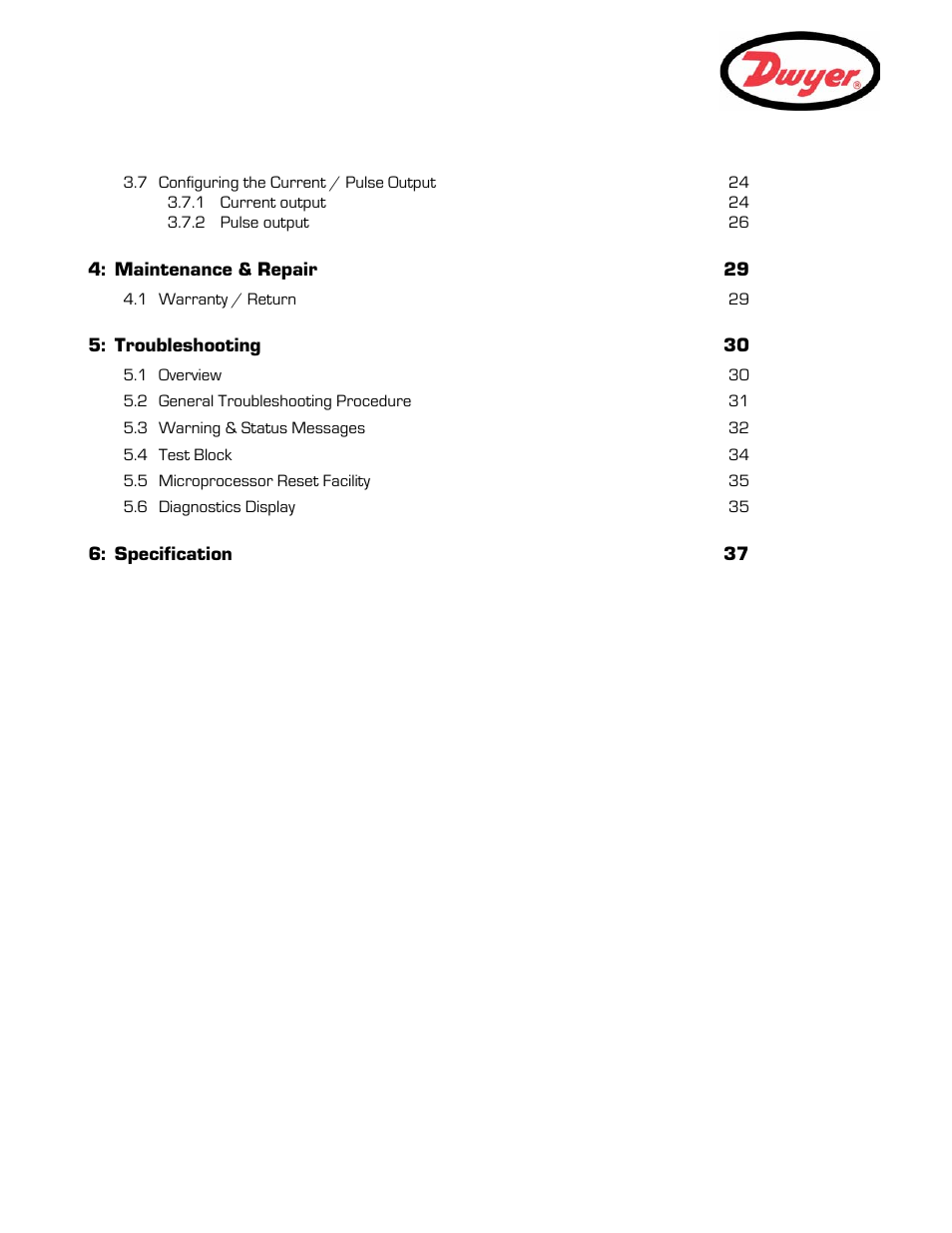 Dwyer Series PUB User Manual | Page 4 / 44