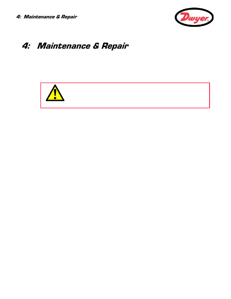 Maintenance & repair, 1 introduction, 2 general care | 3 warranty / return, 1 introduction 42 | Dwyer Series PUF User Manual | Page 46 / 57