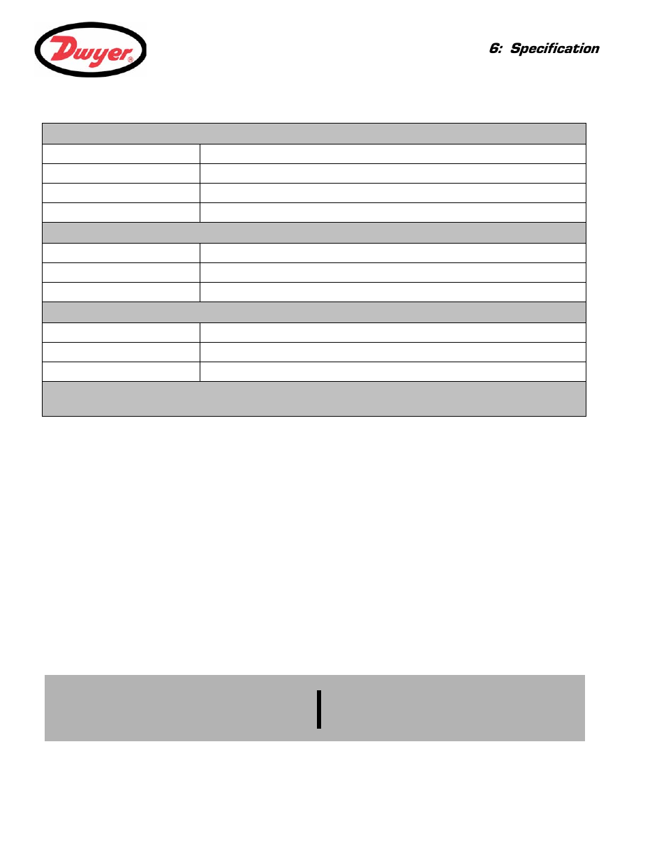 Dwyer instruments, inc, Specification | Dwyer Series PUF User Manual | Page 57 / 57