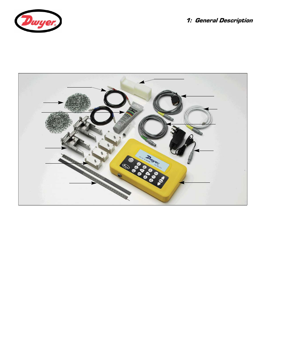 3 supplied hardware, Standard equipment, Optional equipment | General description | Dwyer Series PUF User Manual | Page 7 / 57