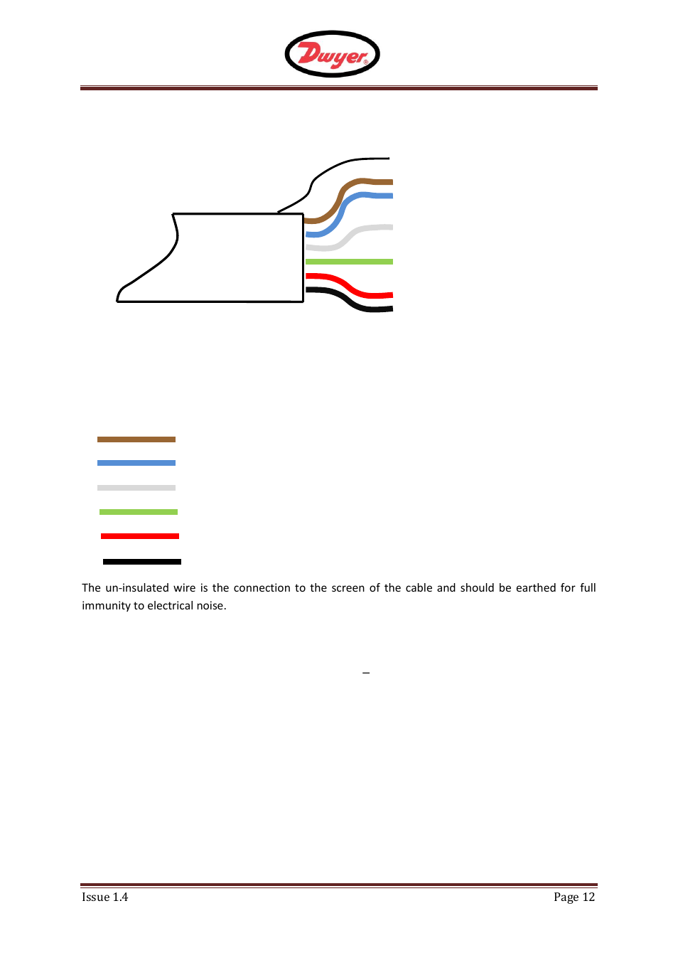 Ufm interface cable, Connecting the ufm to the supply, Pulse output connection | F - ufm, 5 ufm interface cable, 6 connecting the ufm to the supply, 7 pulse output connection | Dwyer UFM User Manual | Page 12 / 28