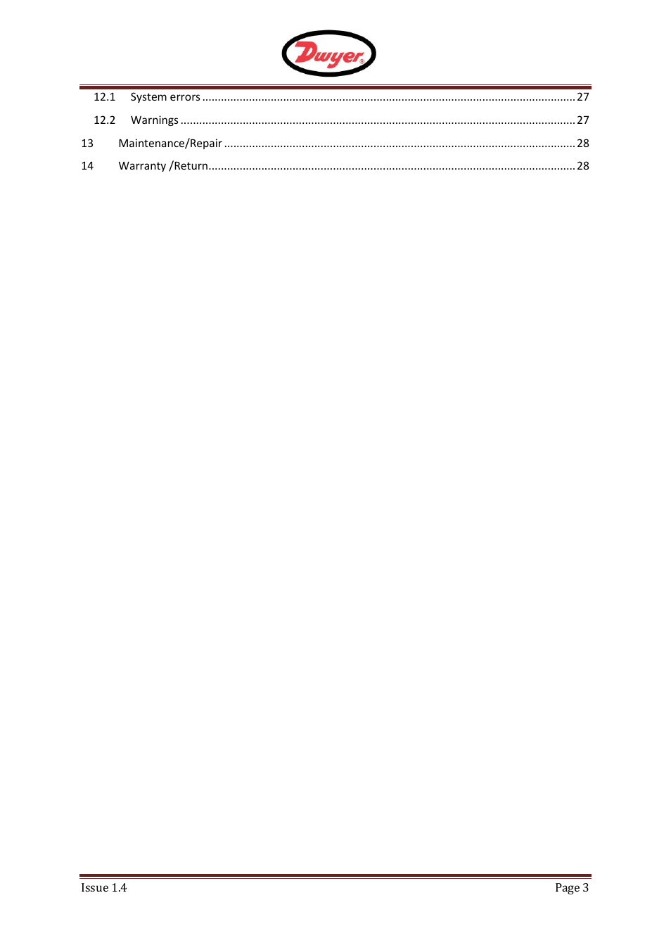 F - ufm | Dwyer UFM User Manual | Page 3 / 28