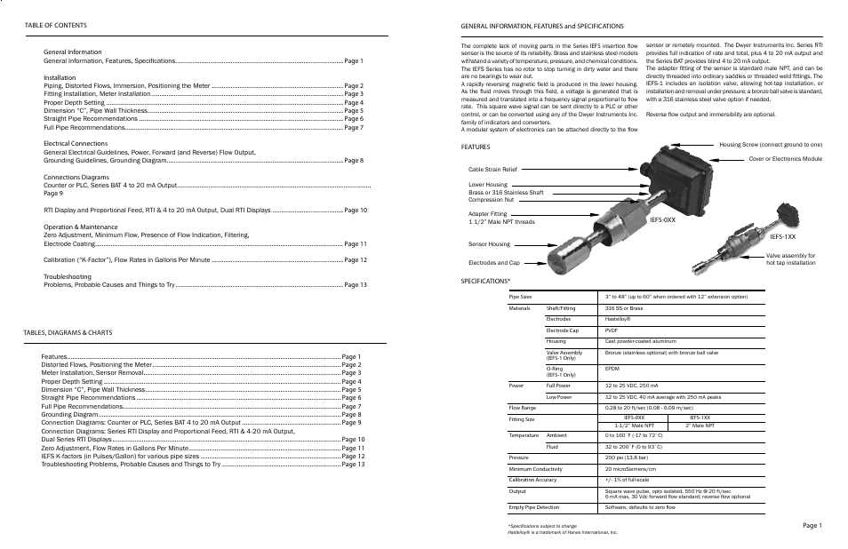 Dwyer IEFS User Manual | Page 2 / 9
