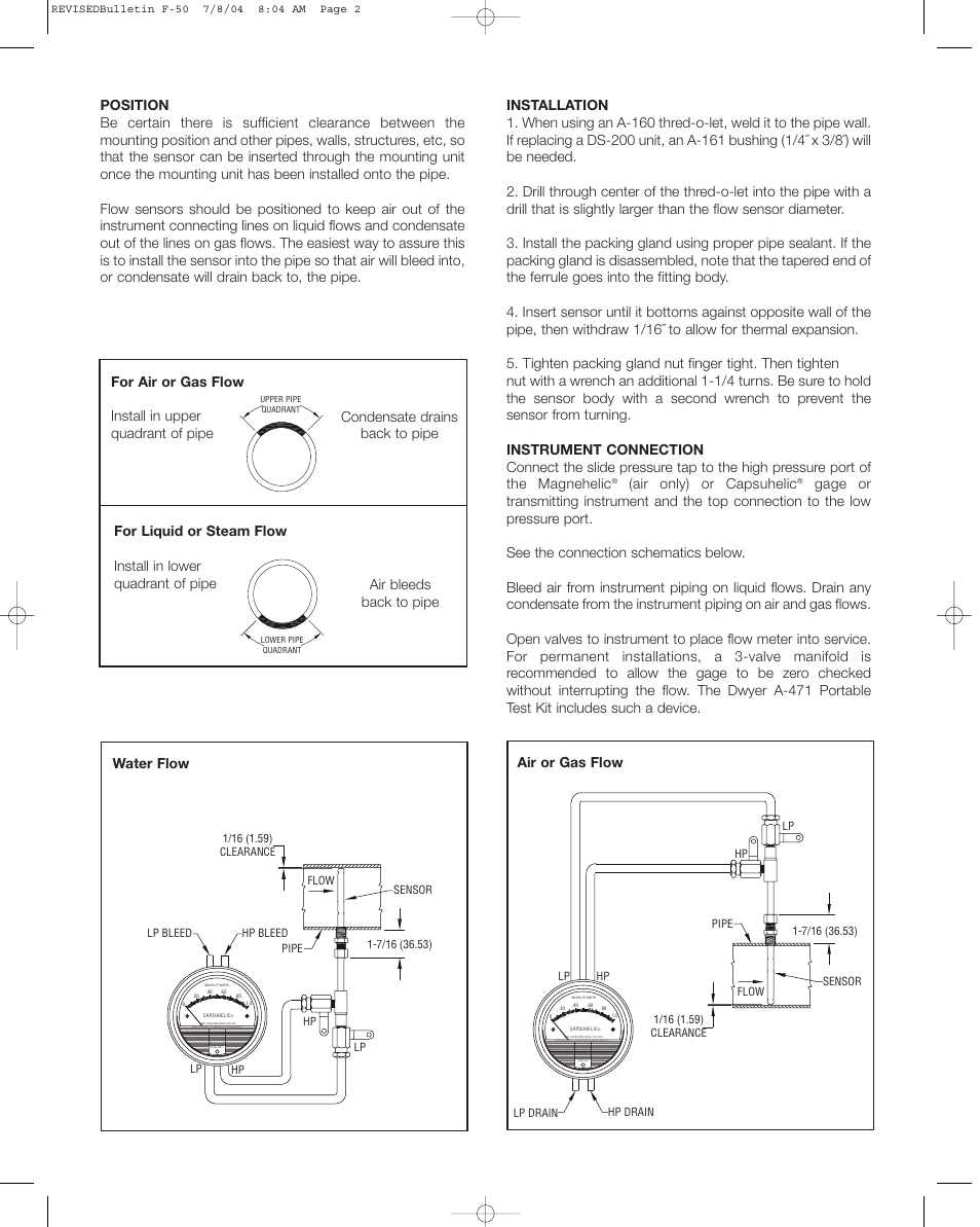 Air only) or capsuhelic | Dwyer DS-300 User Manual | Page 2 / 4