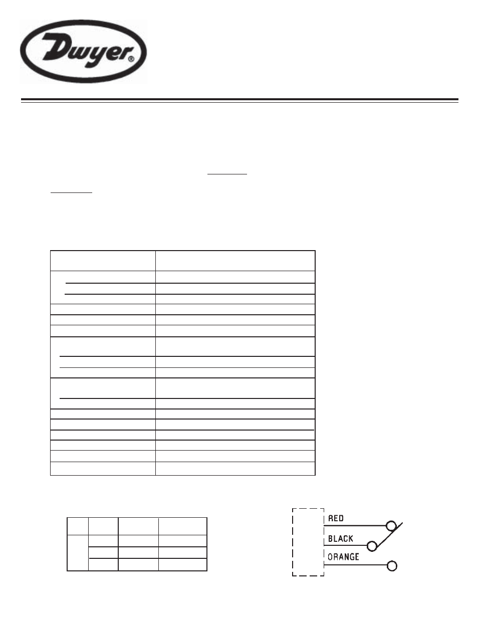 Dwyer P1 User Manual | 2 pages