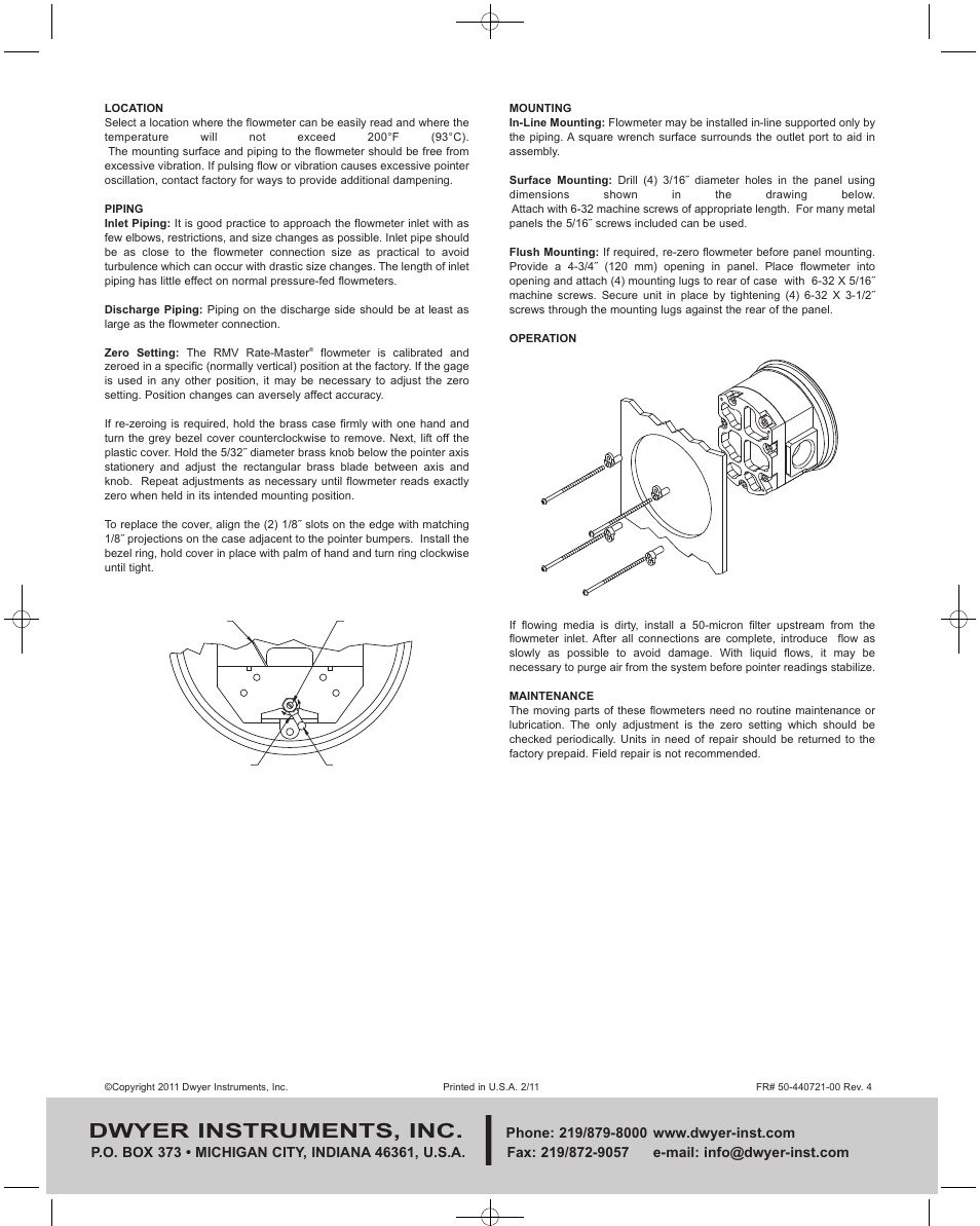 Dwyer instruments, inc | Dwyer RMV User Manual | Page 2 / 2