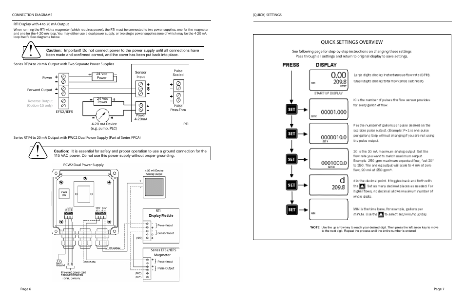 Quick settings overview | Dwyer RTI User Manual | Page 5 / 7