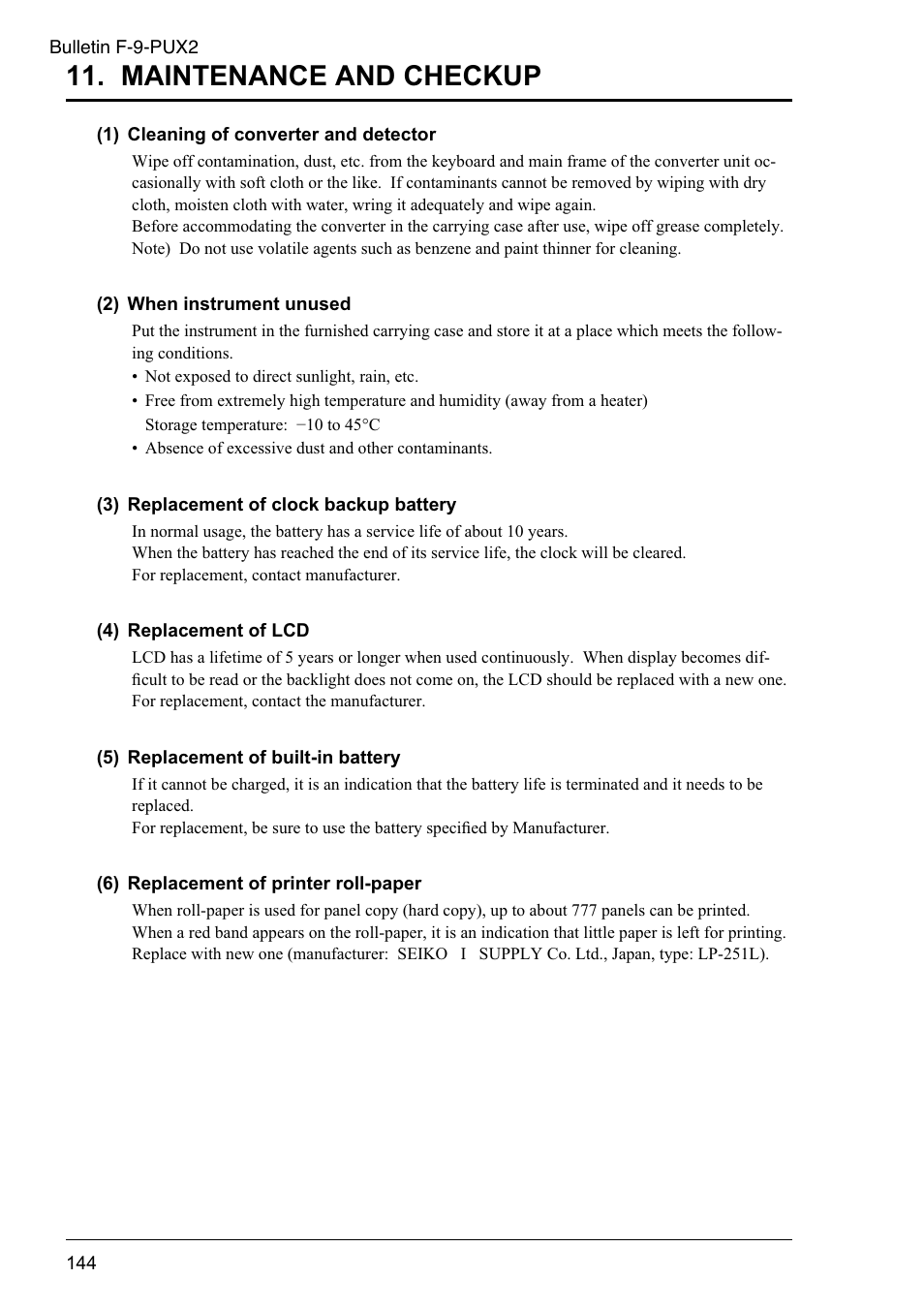 Maintenance and checkup | Dwyer PSX2 User Manual | Page 153 / 189