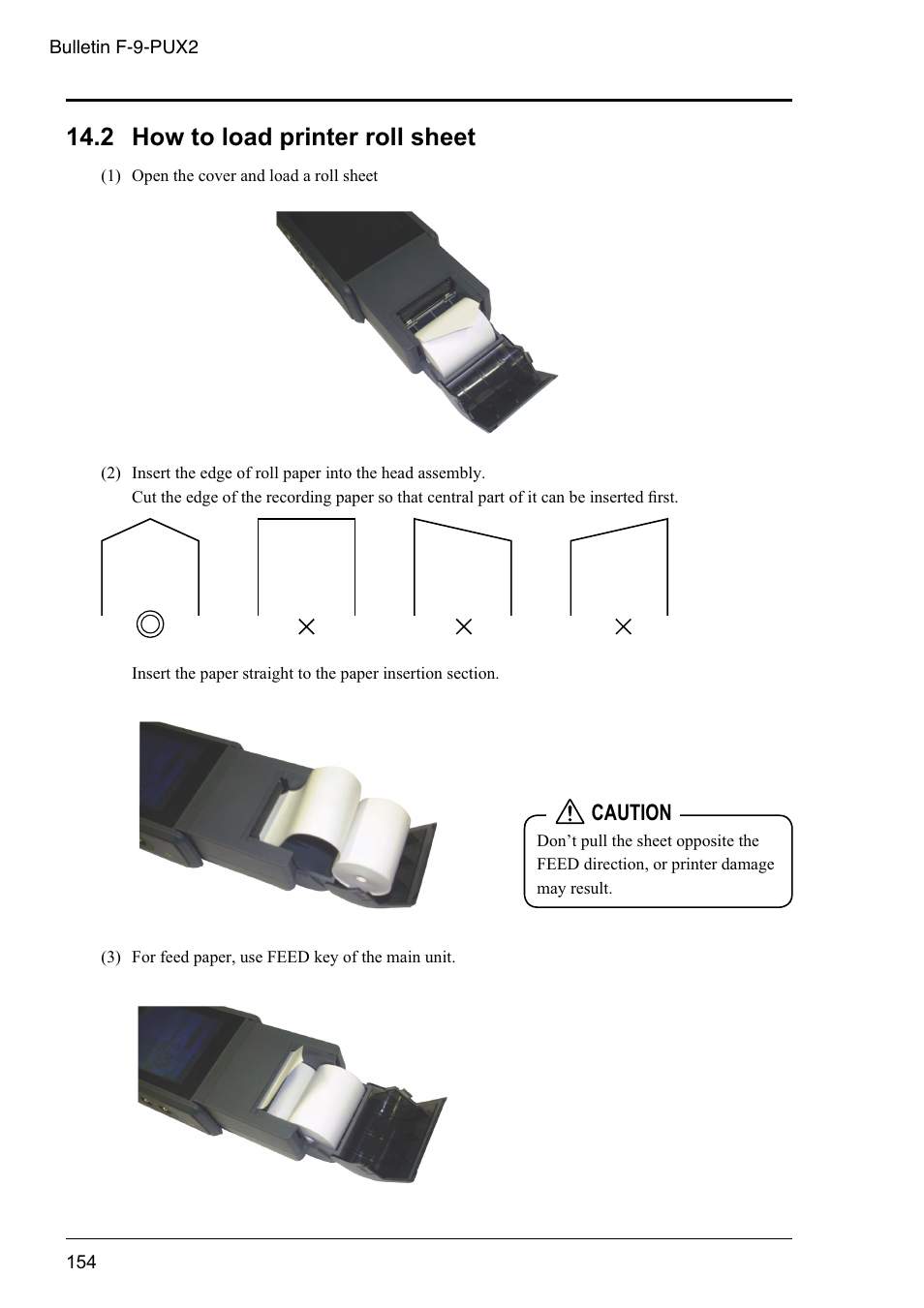 2 how to load printer roll sheet, Caution | Dwyer PSX2 User Manual | Page 163 / 189