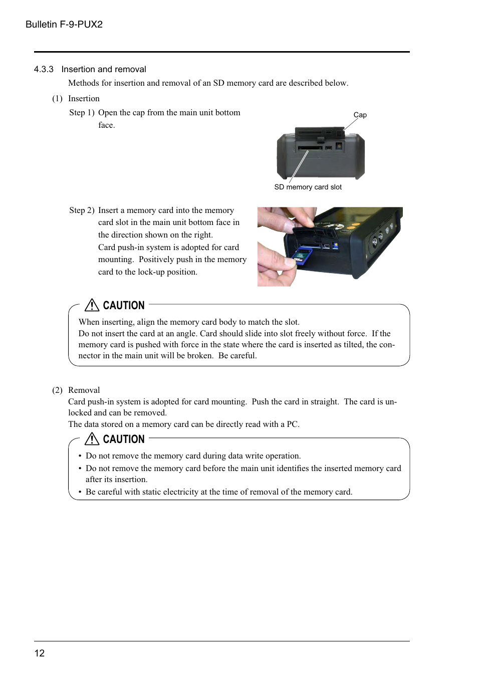 3 insertion and removal, Caution | Dwyer PSX2 User Manual | Page 21 / 189