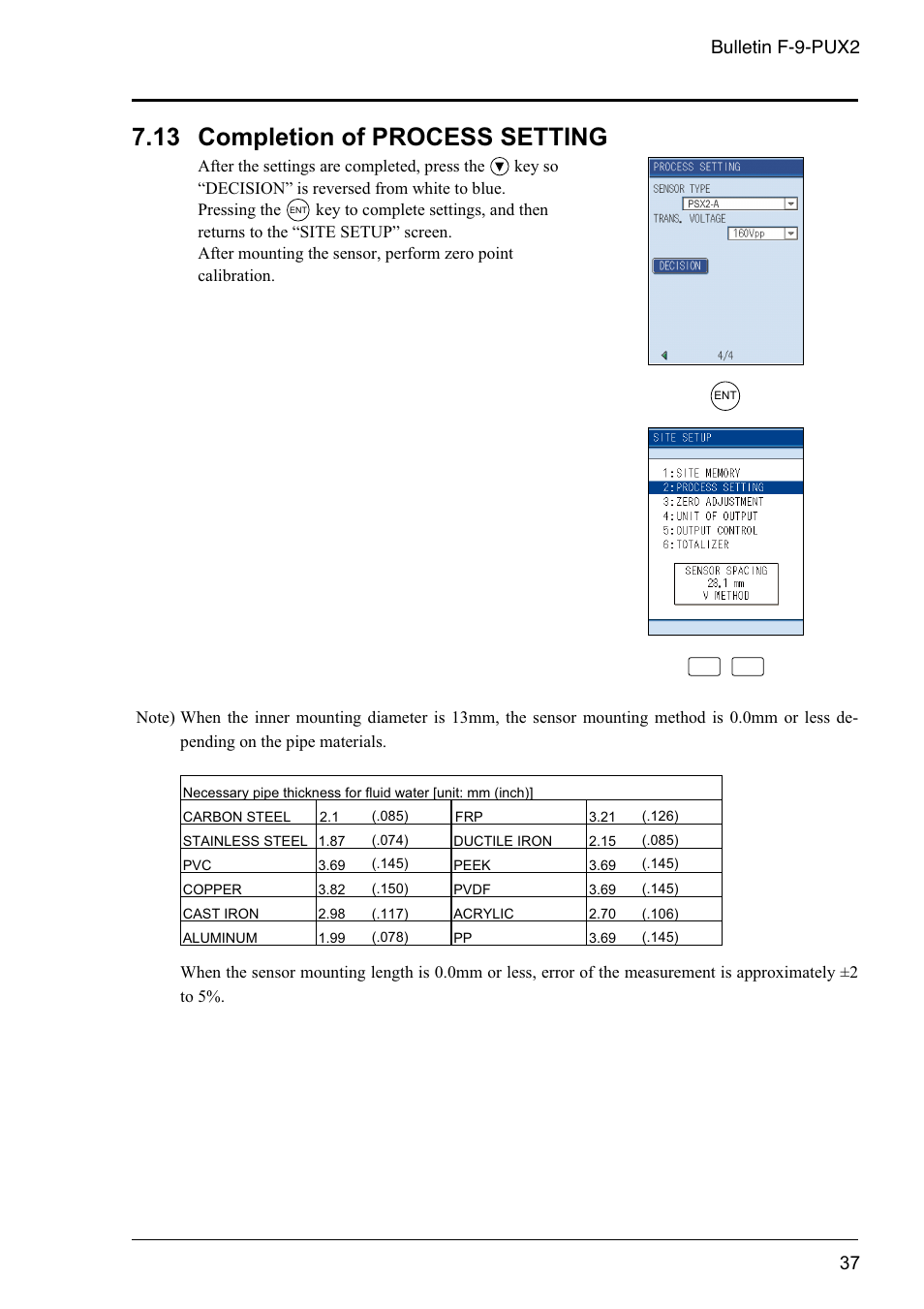 13 completion of process setting, Bulletin f-9-pux2 | Dwyer PSX2 User Manual | Page 46 / 189