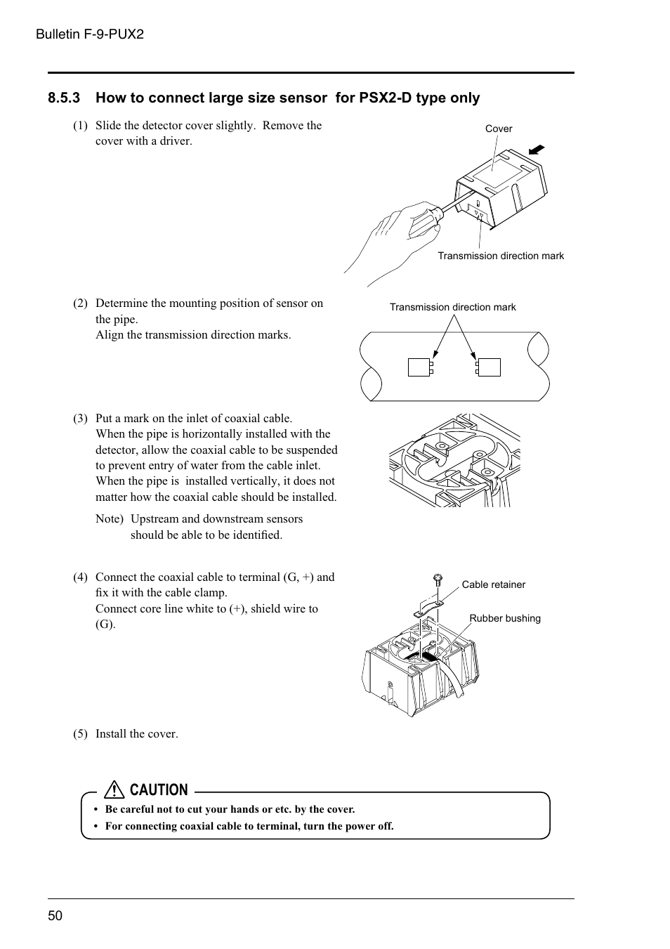 Caution | Dwyer PSX2 User Manual | Page 59 / 189