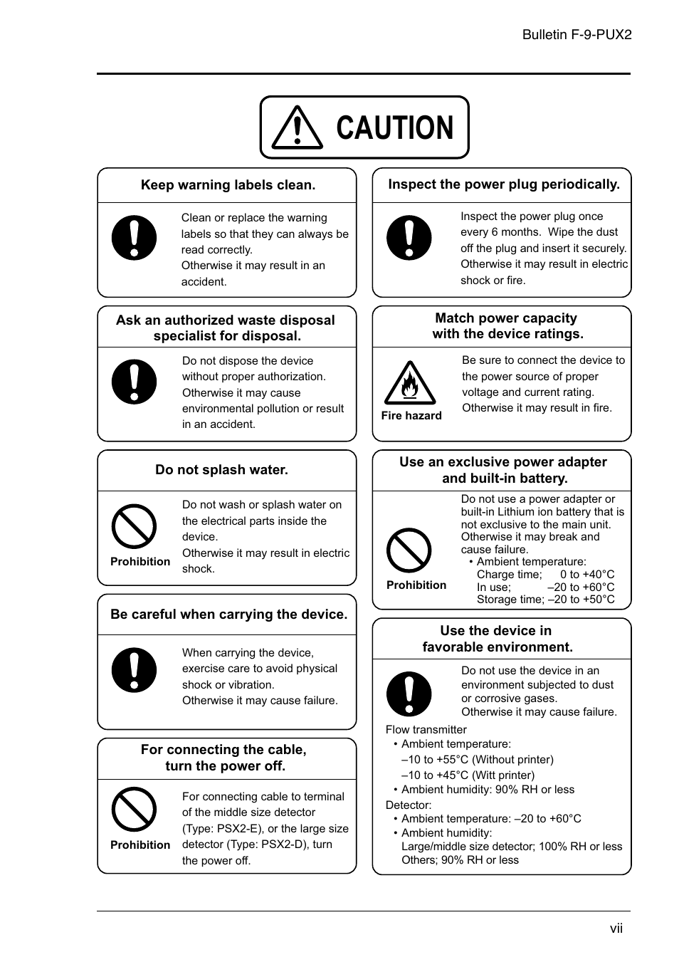 Caution | Dwyer PSX2 User Manual | Page 8 / 189