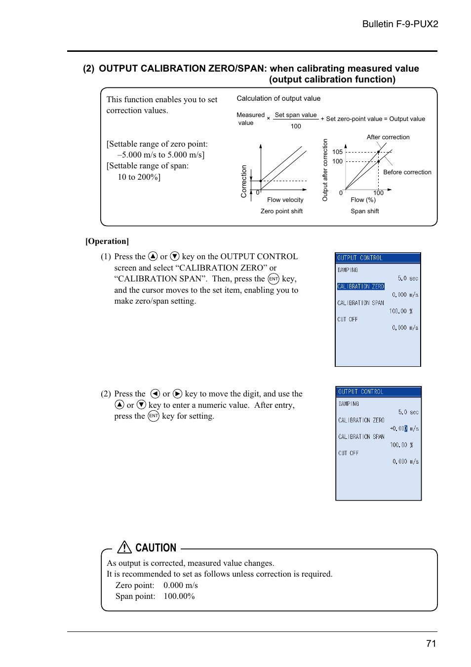 Caution, Bulletin f-9-pux2 | Dwyer PSX2 User Manual | Page 80 / 189