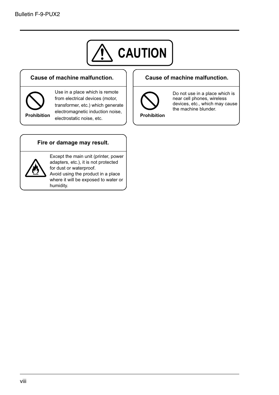 Caution | Dwyer PSX2 User Manual | Page 9 / 189