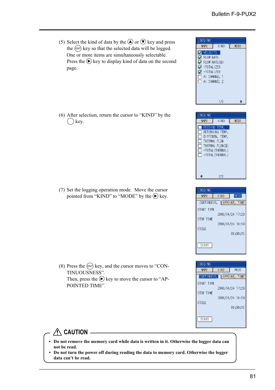 Caution | Dwyer PSX2 User Manual | Page 90 / 189