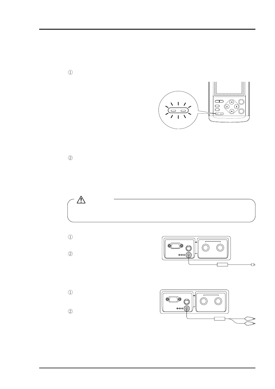 Power up, 1 operating power supply, Power up - 1 | Operating power supply - 1, Caution, Bulletin f-68, 2) energizing by power adapter | Dwyer PUX User Manual | Page 14 / 106