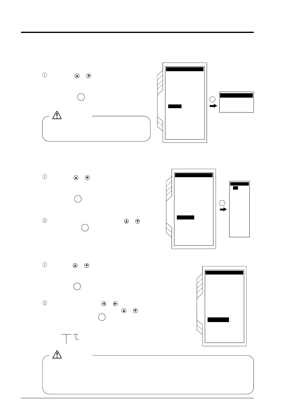 2 setting of analog output, Dc in, Dc power supply | Caution, 2) range unit: when setting measurement unit, Bulletin f-68, Operation | Dwyer PUX User Manual | Page 61 / 106