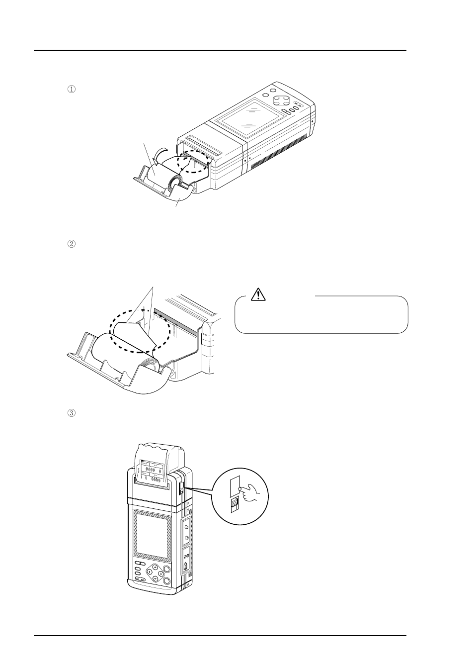 2 how to load printer roll sheet, Caution, Bulletin f-68 | Roll sheet cover | Dwyer PUX User Manual | Page 90 / 106