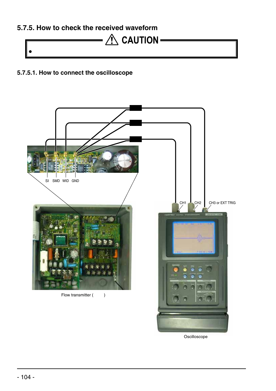 How to check the received waveform, How to connect the oscilloscope | Dwyer UXF2 User Manual | Page 114 / 130