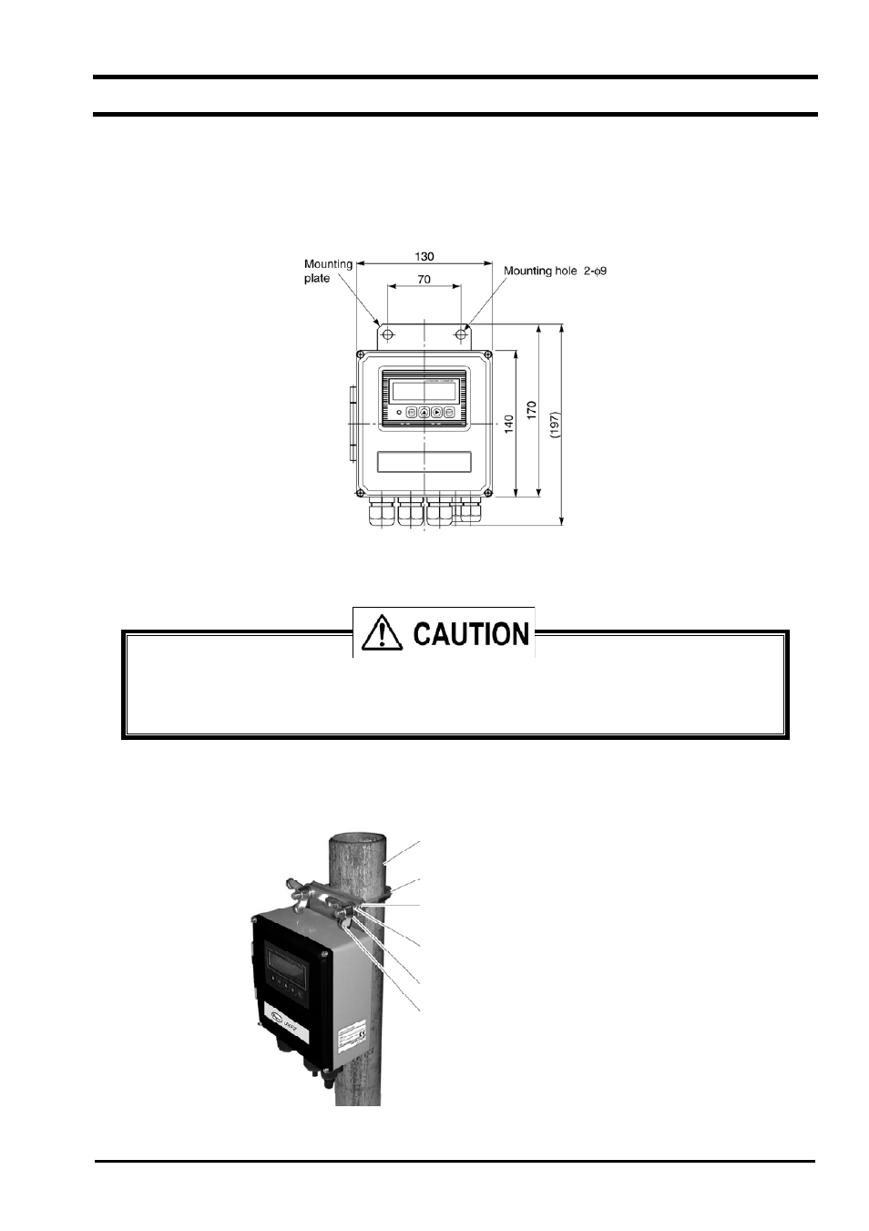 Installation of flow transmitter, Wall mounting, 2b pipe stand mounting | Dwyer UXF2 User Manual | Page 23 / 130