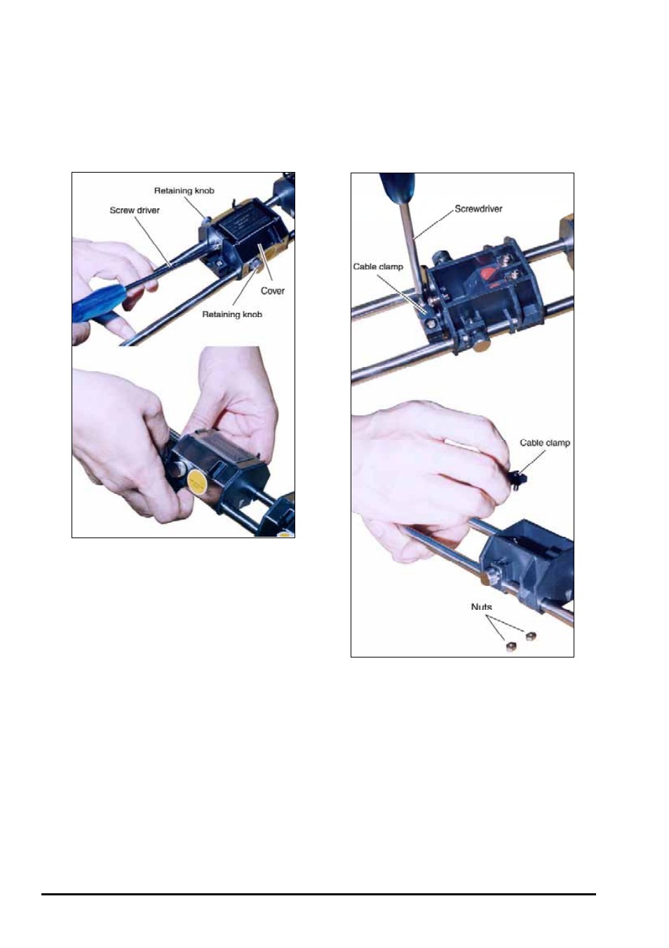 Connection of cable to small detector | Dwyer UXF2 User Manual | Page 36 / 130